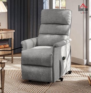 Sillón relax gris tela