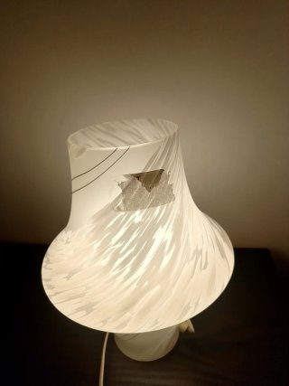 lampada da tavolo vintage a forma di fungo