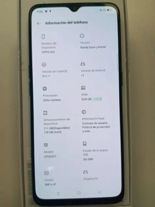 OPPO A91 Azul Marino Buen Estado