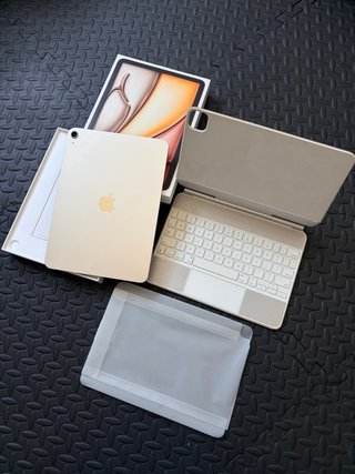 Conjunto iPad Air M3 Starlight + Magic Keyboard