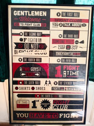 Póster de Fight Club Enmarcado XXL  Diseño Vintage