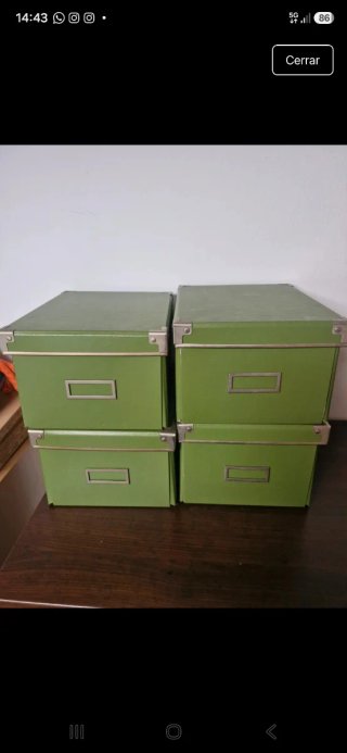 Cajas de Almacenamiento Ikea Verdes (Set de 4)