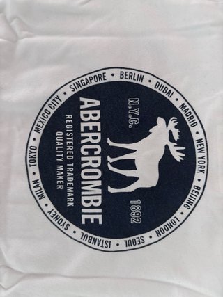 Maglietta Abercrombie Fitch bianca 5/6 anni