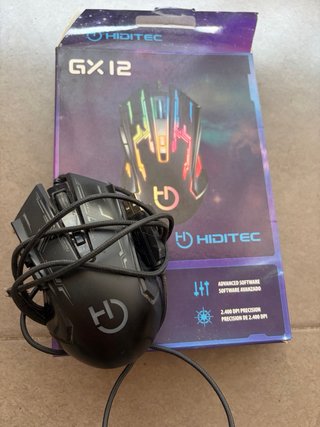 Ratón Gaming HIDITEC GX12 Negro