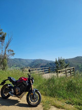 Honda CB650R Naked Roja y Dorada