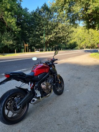 Honda CB650R Naked Roja y Dorada