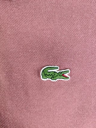 Polo Lacoste Rosa Malva Talla M