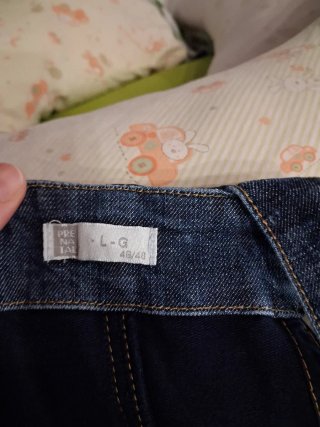 Salopette jeans premaman blu