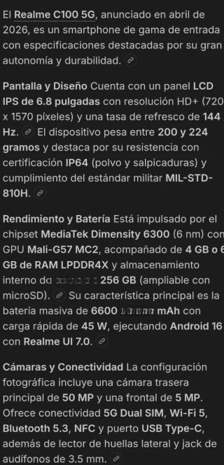 Realme C100 5G Verde 256GB