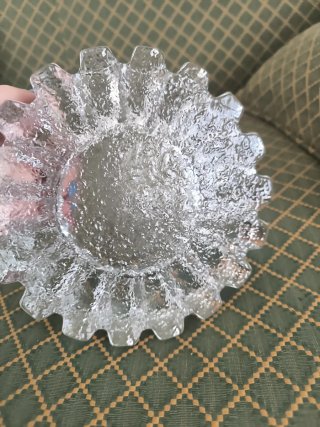 Cenicero Vintage Cristal Brutalista