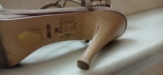 Sandalias BIBI LOU tacón pedrería beige