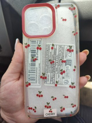 Funda iPhone 15 Pro Max Cherry y brillo.