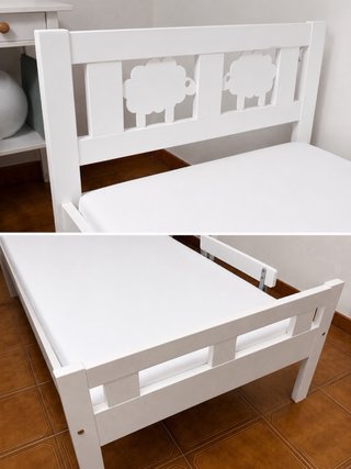 Cama Infantil Kritten con colchón y protector.
