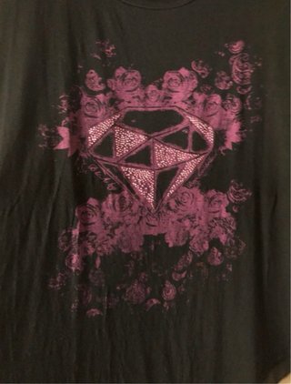 T-shirt Baci & Abbracci con stampa diamante