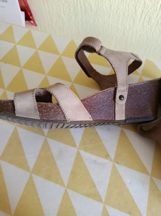 Sandalias cuña Inter Bios Beige/Marrón