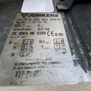 Calentador de gas Junkers.