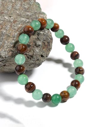 Bracciale Occhio di Tigre e Avventurina Verde
