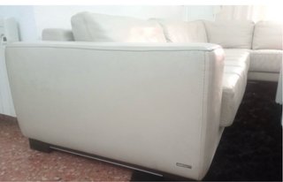 Sofá chaise longue piel beige 3,50m