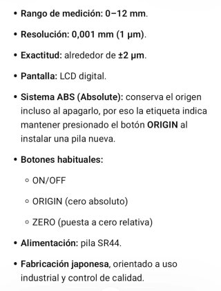 Micrómetro digital QUICKmini