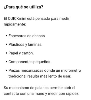 Micrómetro digital QUICKmini