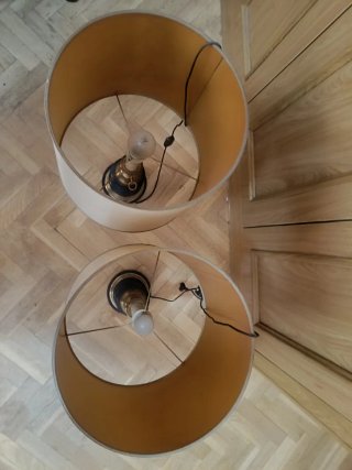 Lámparas de mesa vintage doradas y negras