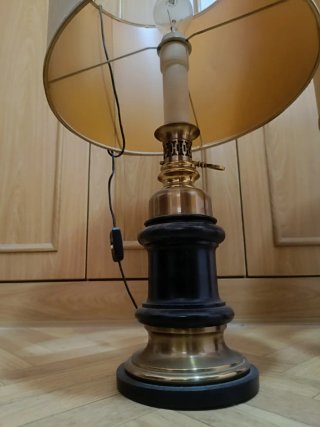 Lámparas de mesa vintage doradas y negras