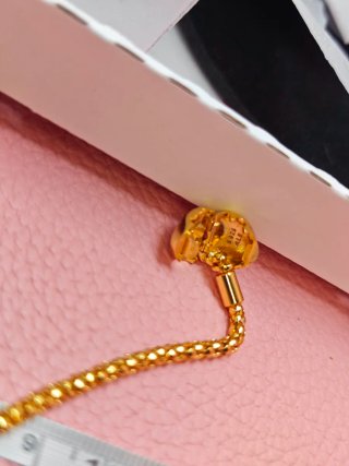 Pulsera Pandora Corazón 19cm dorada S925 ale