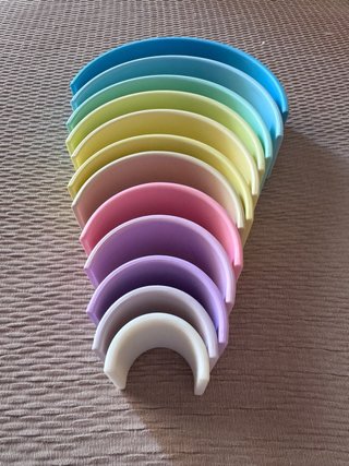 Dëna. Arcoiris 12 Piezas. Colores pastel.
