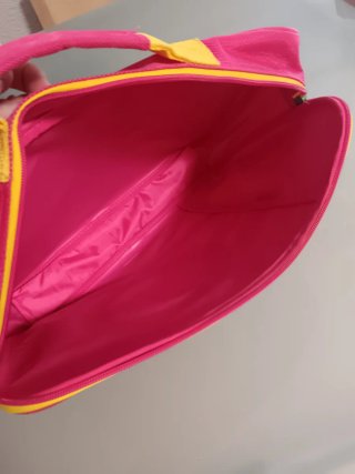 Bolso Benetton rosa y amarillo