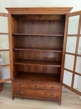 Vitrina Madera Maciza Cristal 190cm