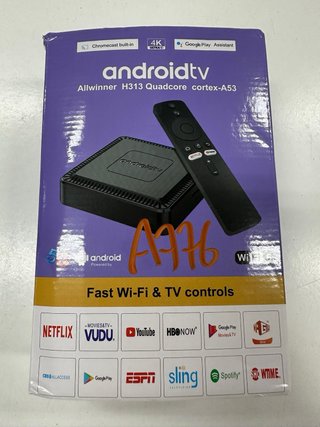 Android TV Box con Mando y Cargador