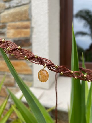 Collar macramé con colgante