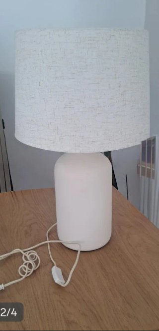 Lámpara Zara Home cerámica y lino