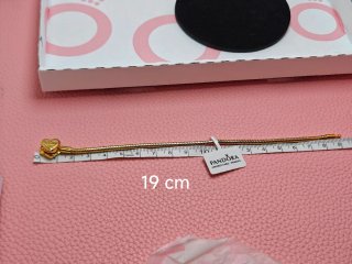 Pulsera Pandora Corazón Infinito 19 cm dorada