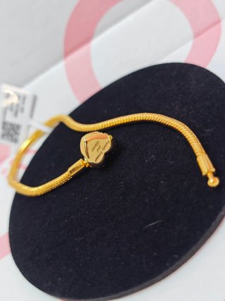 Pulsera Pandora Corazón Infinito 19 cm dorada