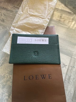Tarjetero Loewe Verde Piel