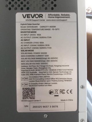 Inversor Híbrido Solar VEVOR 4000W 24V