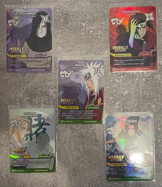 X5 CARTAS PROMO WEEKLY INGLES NARUTO MYTHOS