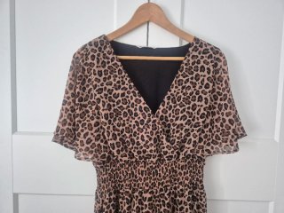 Vestido largo estampado animal print Stradivarius