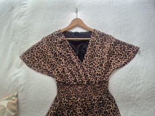 Vestido largo estampado animal print Stradivarius