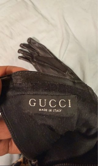 Guanti in pelle Gucci neri donna