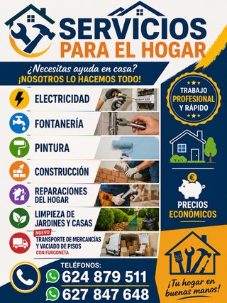 Servicios para el Hogar y Transporte con Furgoneta