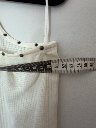 Stradivarius Blusa blanca tirantes talla L