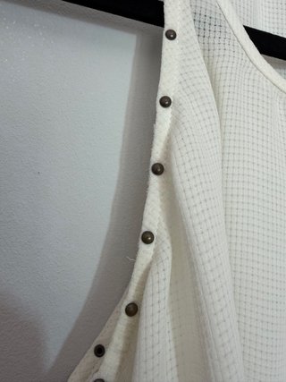 Stradivarius Blusa blanca tirantes talla L