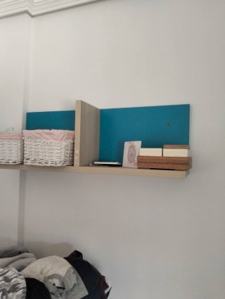 Cama nido roble y azul