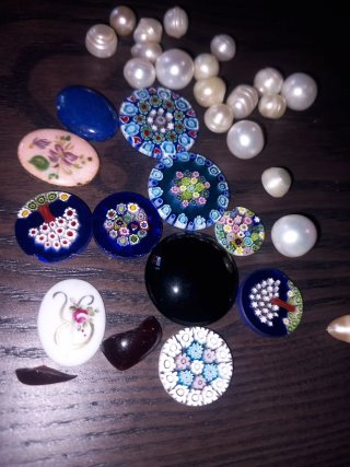 Lotto Murrine di Murano e Perle per Riciclo Creati