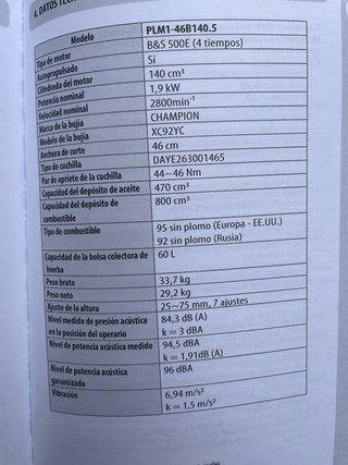 Cortacésped Sterwins en buen estado