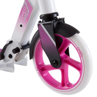 Patinete Scooter Oxelo MID 7 Niños Blanco Rosa