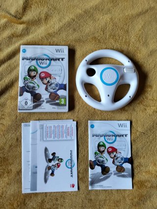 Juego Wii Mario Kart Wii + Volante Original