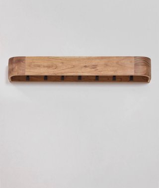 Perchero Estantería Madera Acacia Sklum Frigia
